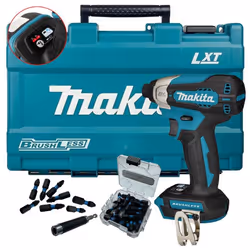 Makita DTD157Z 18v Cordless Brushless Impact Driver A-Mode + 25PC Bit Set + Case