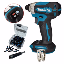 Makita DTD157Z 18v Cordless Brushless Impact Driver A-Mode + 25PC Bit Set + Case