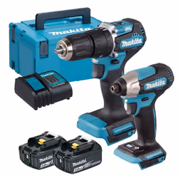 Makita 18v DLX2414J Brushless Kit DHP487 Hammer Drill DTD157 Impact Driver 3ah