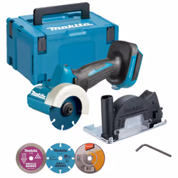 Makita DMC300Z 18V LXT Brushless 76mm Compact Cut Off Saw + 3 Blades + Makpac