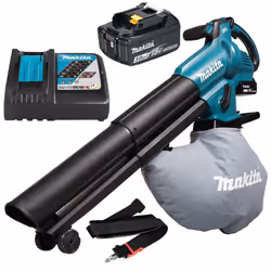 Makita DUB187F002 18V LXT Brushless Cordless Garden Leaf Blower Vacuum + 3ah
