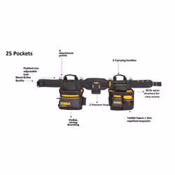 Dewalt DWST40603-1 Heavy Duty Tool Rig Toolbelt Drill Pouch + Brace Suspenders