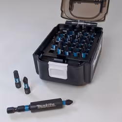 Makita 62 Piece Black Impact Driver Impact Screwdriver Bit Set +LXT Battery Case