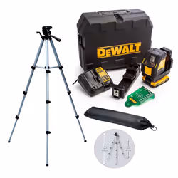 Dewalt DCLE34021D1 XR Compact Cross Line Green Laser 18V 1x2.0Ah Li-ion + Tripod