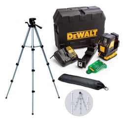 Dewalt DCLE34021D1 XR Compact Cross Line Green Laser 18V 1x2.0Ah Li-ion + Tripod
