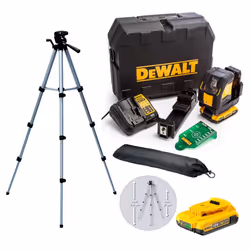 Dewalt DCLE34021D2 XR Compact Cross Line Green Laser 18V 2x2.0Ah Li-ion + Tripod