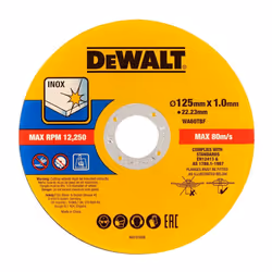 Dewalt 125mm 5.5" 1mm Thin INOX Metal Cutting Disc 22mm Bore Flat Disc - Single