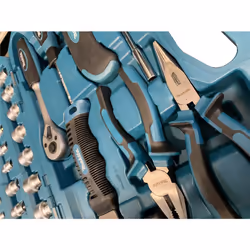 Makita 75 Piece Maintenance Kit Hand Tool Ratchet Socket Set Wrench Plier Hammer