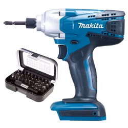 Makita TD127D 18v Lithium Ion G-Series Cordless Impact Driver + 30pc Drill Set