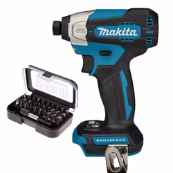Makita DTD157Z 18v LXT Cordless Brushless Impact Driver + Makita 30pc Bit Set