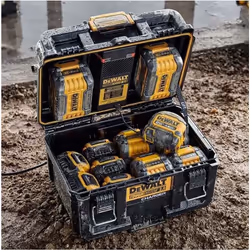 DeWalt DWST83470 Toughsystem 2.0 Battery Charger Box 18v XR + Half Width Toolbox