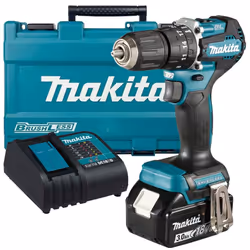 Makita DHP487 18V LXT Lithium Brushless Combi Hammer Drill Sub Compact 1 x 3AH