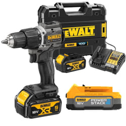 Dewalt DCD100P2T Black 18v XR Brushless Compact Combi Hammer Drill + POWERSTACK