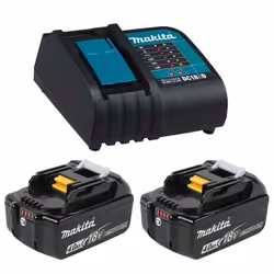 2x Genuine Makita 18V 4.0Ah LXT Lithium Battery BL1840 + DC18SD 240v Charger