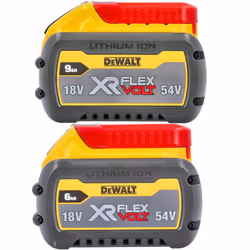 Dewalt 18v / 54v XR FLEXVOLT Twin Pack DCB547 + DCB546 9.0ah + 6.0ah Battery