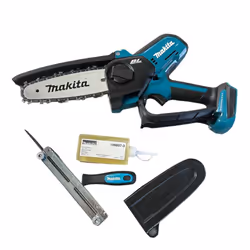 Makita 18v Cordless Chainsaw Pruner + Blower Vacuum Bag Pack + DUB187Z + DUC150Z