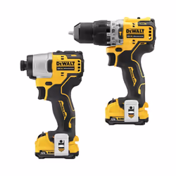 Dewalt 12v Brushless Compact Twin Pack Combi Drill Impact + X3 12V 3Ah battery