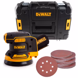 Dewalt DCW210N Cordless Brushless 18v XR Orbital Sander 125mm + Tstak +50 Sheets