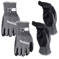 Makita Advanced FitKnit Large Cut Level 7 Nitrile Coated Dipped Gloves x2 Pair