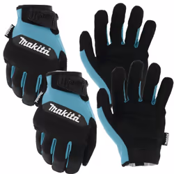 Makita Palm Performance Gloves Durahide Leather Technology Breathable - Medium, 2 Pairs