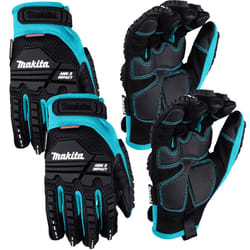 Makita Advanced ANSI 2 Impact-Rated Demolition Gloves  Touchscreen Compatible - Medium, 2 Pairs