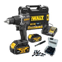 Dewalt DCD100M2T Black 18v XR Brushless Compact Combi Hammer Drill + 25PC Set