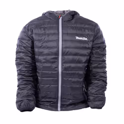 Makita 98P157 Foldable Light Weight Jacket Black Weatherproof + Hood Large