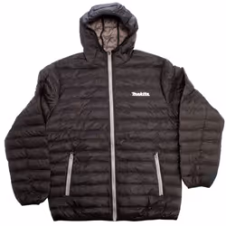 Makita 98P157 Foldable Light Weight Jacket Black Weatherproof + Hood Large