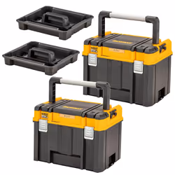 Dewalt DWST83343-1 Deep TSTAK 2.0 Organiser Storage Box Long Handle + Tote X 2