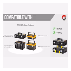 Dewalt DWST1-71195 TSTAK VI Deep Tool Storage Case + 50mm Shadow Foam Insert
