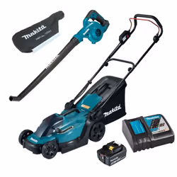 Makita DLM330RT 18v LXT Cordless Lawn Mower 33cm + Blower Vacuum 1 x 5ah Battery