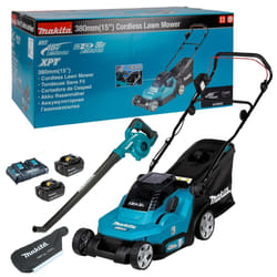 Makita DLM382PT2 18v / 36v LXT Cordless Battery Lawn Mower  + Blower Vacuum 5ah