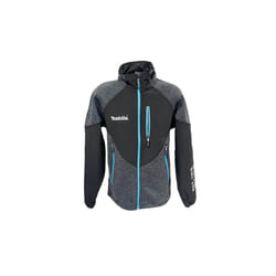 Makita Tornado Work Fleece M Jacket Black Blue Zip Makita Logo - Medium