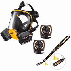 Dewalt Medium A2P3 Full Face Dust Mask Respirator + Extra Filters + Ear Plugs