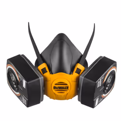 Dewalt A2P3 Medium Half Mask Respirator Face Mask + A2P3 Filters + Ear Plugs