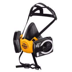 Dewalt P3 Half Mask Respirator Medium Dust Mask + Extra P3 Filters + Goggles
