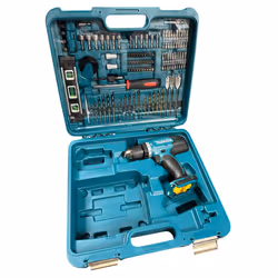Makita 101PC Drill Bit Holesaw Masonry HSS Drill Socket Flat Bit Set DHP453 Case