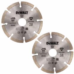 Dewalt DT3701-QZ High Performance Diamond Cutting Disc Segmented 115X22.23mm x2