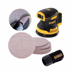 Dewalt DCW210N Cordless Brushless 18v XR Random Orbital Sander 125mm + 25 x Mesh