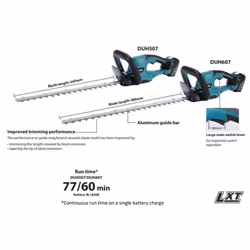 Makita DUH507Z 18V LXT 50cm Cordless Hedge Trimmer Electric Break 2x3ah