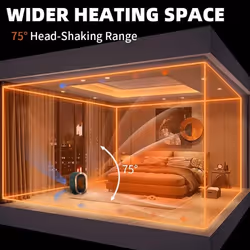 Desktop Mini Electric Heater 1200W UK Plug in Portable Ceramic Fan Heater
