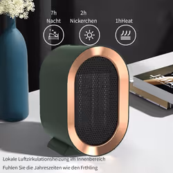 Desktop Mini Electric Heater 1200W UK Plug in Portable Ceramic Fan Heater