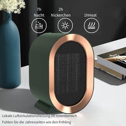 Desktop Mini Electric Heater 1200W UK Plug in Portable Ceramic Fan Heater