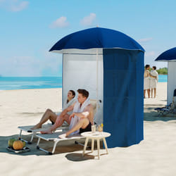 Outsunny  2.2M Outdoor Parasol Fishing Umbrella Beach Sun Shelter w/ Carry Bag