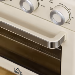 HOMCOM 20L Mini Oven with Adjustable Temperature, 60 Min Time 1400W, Cream - Additional view 6