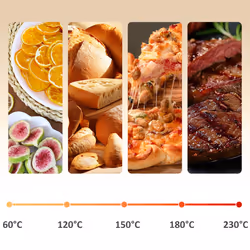 HOMCOM 20L Mini Oven with Adjustable Temperature, 60 Min Time 1400W, Cream - Additional view 7