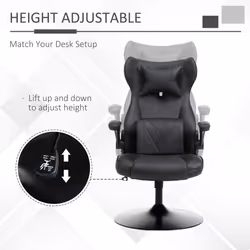 Vinsetto Gaming Chair Home Office Chair w/ Swivel Pedestal Base Lumbar Support - Additional view 5