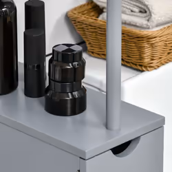 HOMCOM Tall Bathroom Storage Cabinet with Shelf and Drawers, Grey - Additional view 5