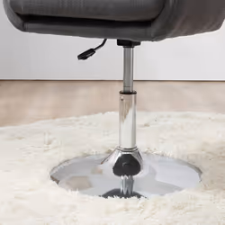 HOMCOM Stylish Retro Linen Swivel Tub Chair Steel Frame Cushion Seat Dark Grey - Additional view 7