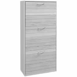 HOMCOM Slim Shoe Storage Cabinet with 3 Flip Drawers, Grey - Additional view 8